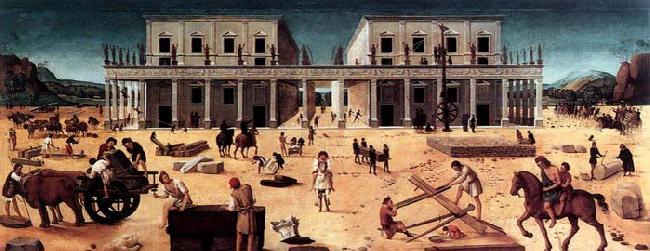 Piero di Cosimo The Building of a Palace France oil painting art